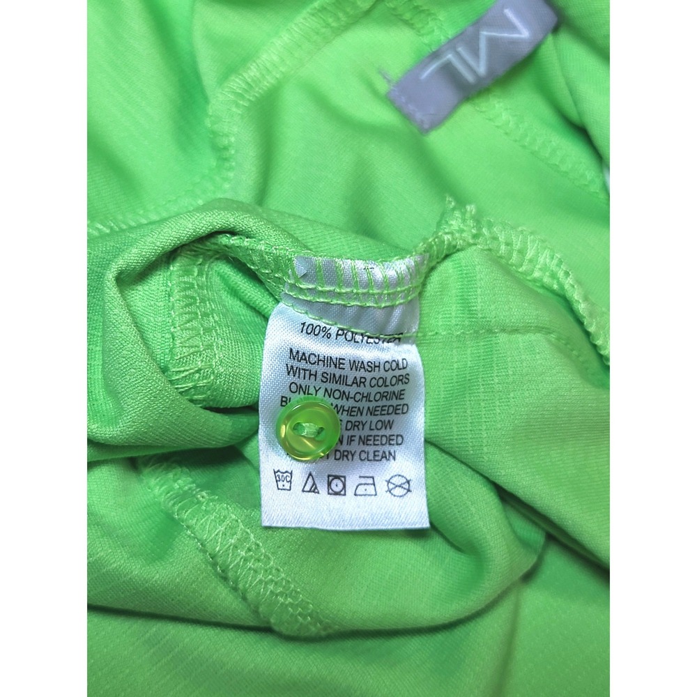 NWT Maggie Lane Womens Sleeveless Golf Polo Shirt Lime Green Size S Activewear - Picture 5 of 7